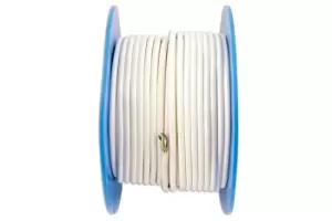 Image of White 3 Core Mains Cable 6 Amp 50m Connect 30673