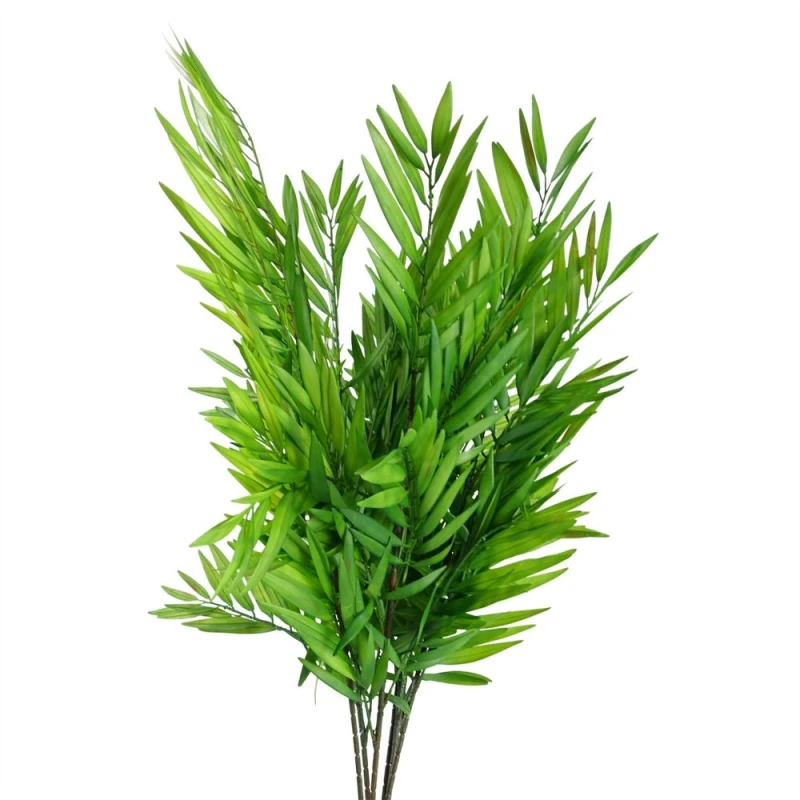 Image of Leaf Pack of 6 x 85cm Bamboo Fern Stem Green unisex
