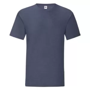 image of Fruit Of The Loom Mens Iconic T-Shirt (XXL) (Heather Navy)