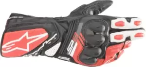 Alpinestars SP-8 V3 Motorcycle Gloves, black-white-red, Size XL, black-white-red, Size XL