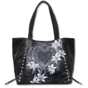 image of Pure of Heart Pu Leather Studded Tote Bag