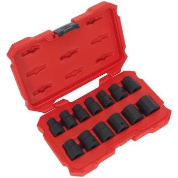 Image of Sealey 13 Piece 1/2" Drive Imapct Socket Set 1/2"