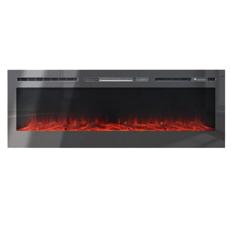 Image of Kabinet UK Linear Electric Fireplace Recessed in Black Fireplaces One size Black 73351003000