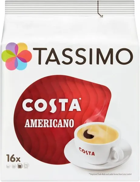 Image of Tassimo Costa Americano Coffee 16 Pods