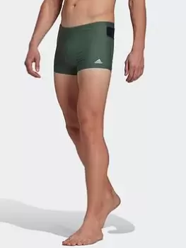 Image of adidas Colorblock Swim Boxers, Green Size XS Men