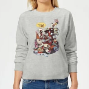 Image of Marvel Deadpool Merchandise Royalties Womens Sweatshirt - Grey - L