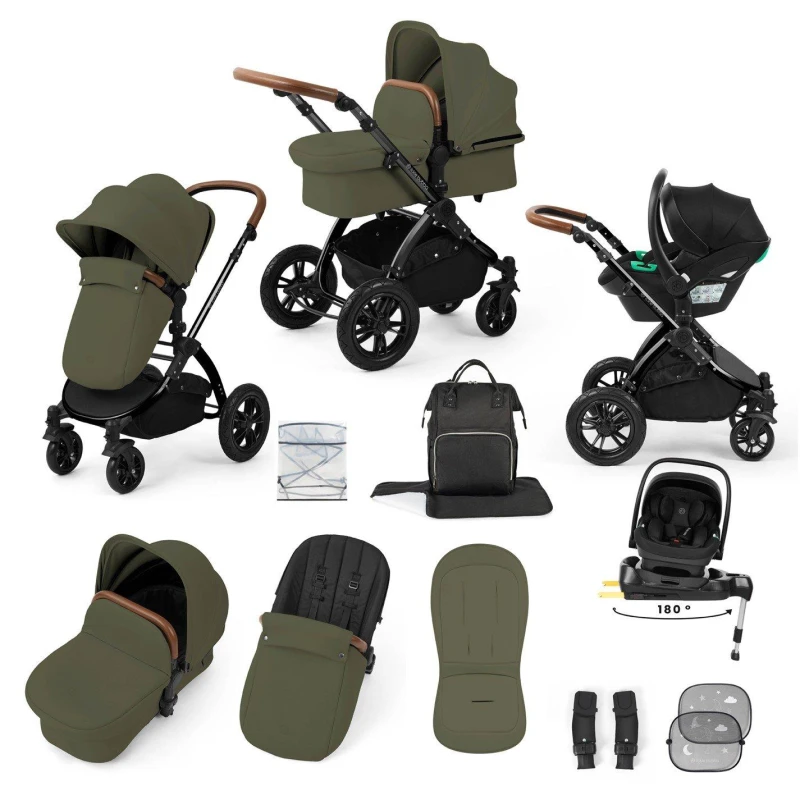 Image of Ickle Bubba STOMP LUXE 12 PIECE TS WITH I-SIZE NIMBUS CAR SE Black / Woodlan unisex one