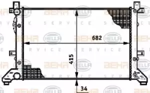 Image of x1 Behr Heat Exchanger 8MK376719-704 Genuine replacement part for Car Made in CN