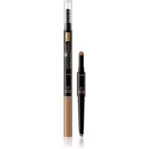 Image of Eveline Cosmetics Brow Styler Precise Eyebrow Pencil 3 in 1 Shade 01 Medium Brown 1,2 g
