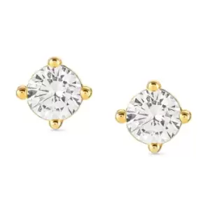 image of Nomination Sentimental Gold Plated Round CZ Stud Earrings