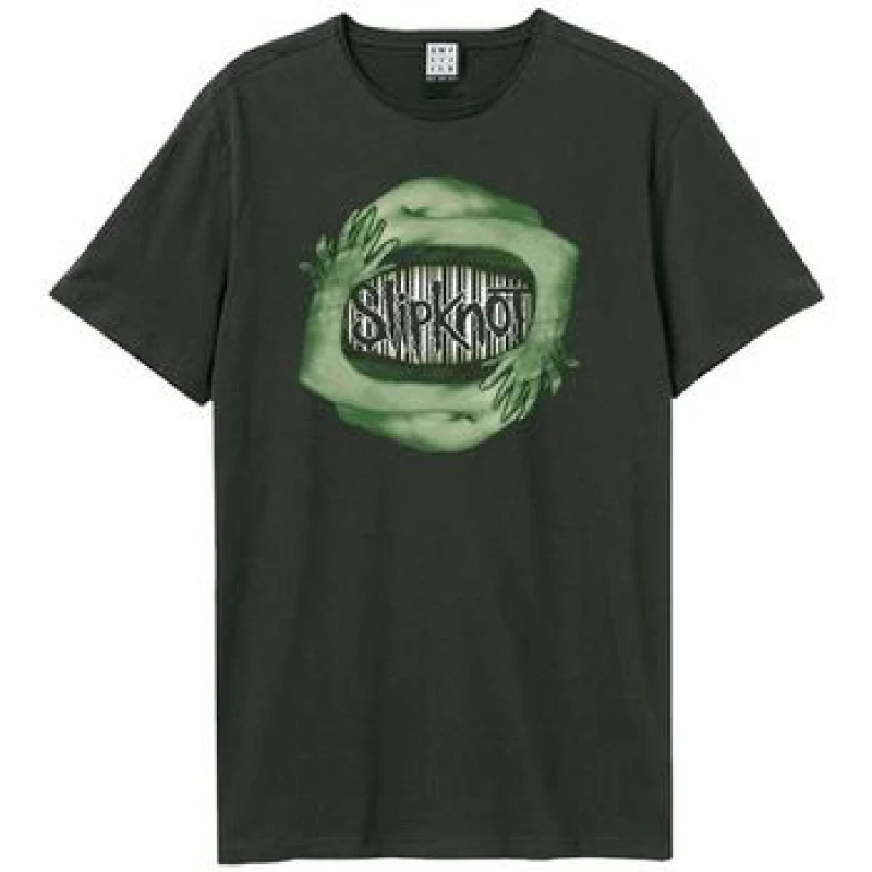Image of Amplified Amplified Men TV Arms Slipknot T-Shirt in Charcoal Size: X-Small Charcoal XS Male 5063852073535