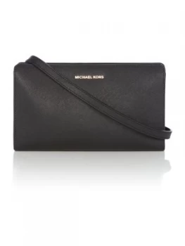 Image of Michael Kors Jetset travel Black crossbody clutch bag Black