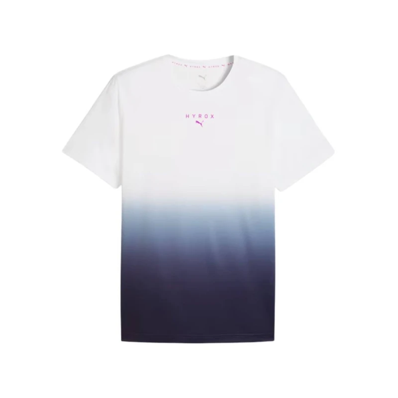 Image of Puma x HYROX Graphic Short Sleeve T-Shirt White Blue, Size L