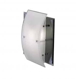 image of Flush Ceiling, Wall Lamp 1 Light Polished Chrome, Mirror