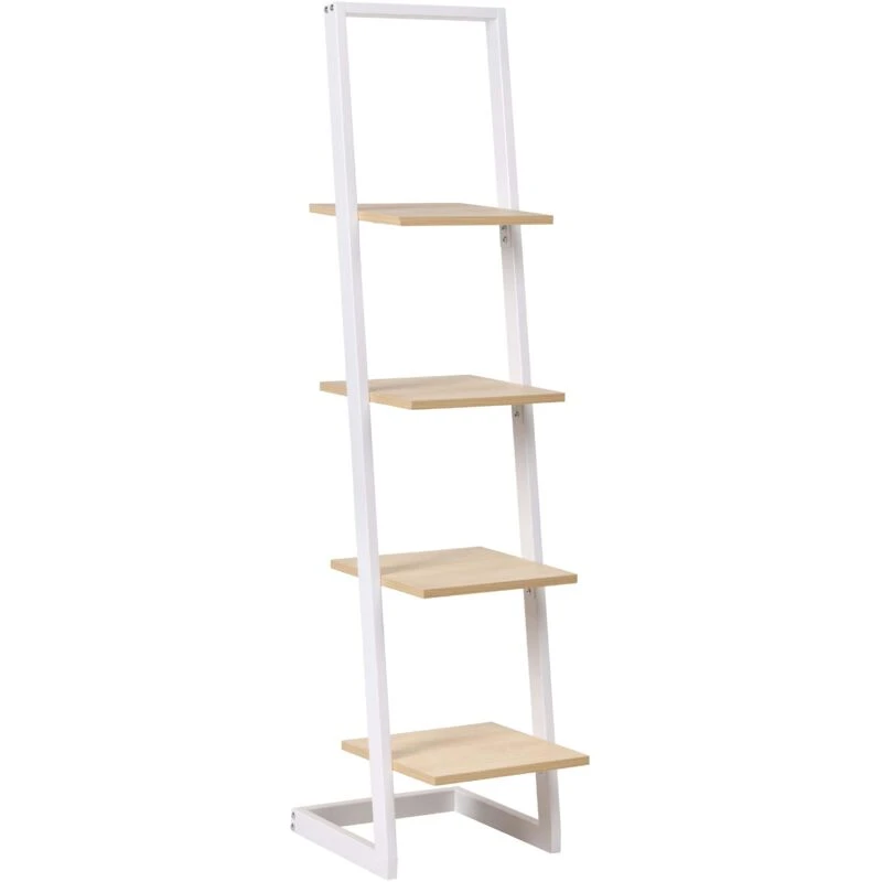 Image of Beliani 4 Tier Shelving Unit Joplin 143cm White