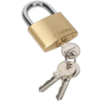 image of Sealey Brass Padlock 50mm Standard