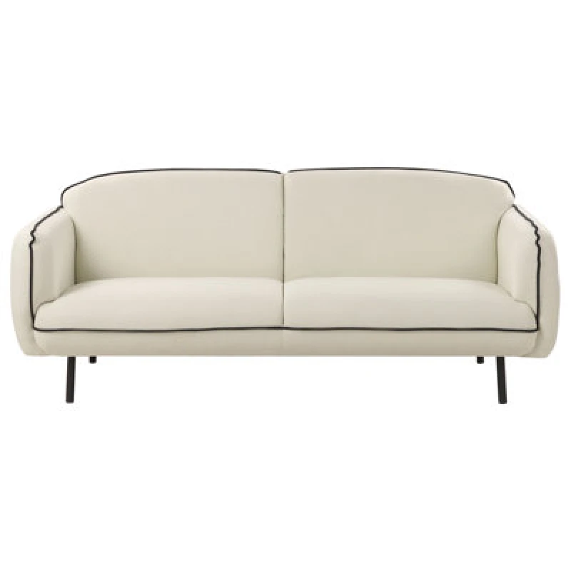 Image of Beliani Sofa 3 Seater Tonsberg Fabric Light Beige