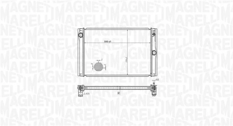 Image of MAGNETI MARELLI Engine radiator MAGNETI MARELLI 350213178600