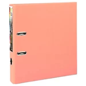 Image of Prem'touch Lever Arch File A4+ PP S50mm, 2 Rings, Salmon, Pack of 10
