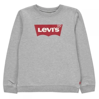 Image of Levis Levis Batwing Crew Sweatshirt - Grey/Red C87