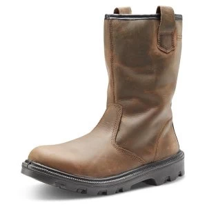Image of Click Footwear Sherpa Rigger Boot Dual Density PU Rubber Size 9 Brown