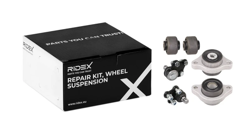 Image of RIDEX 771R0228 Repair Kit, wheel suspension Front Axle Left, with rubber mount Repair Kit,wheel suspension (771)