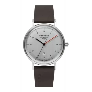 image of Bauhaus 2140-1 Silver Tone Dial With Date Wristwatch