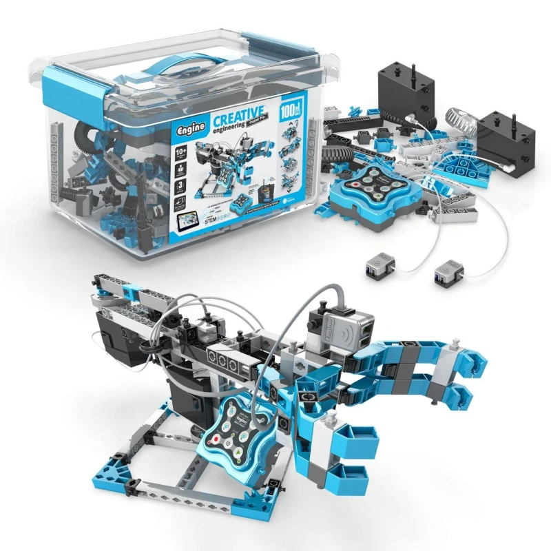 Image of Engino Creative Engineering 100 in 1 Robotized Maker Pro Light Blue