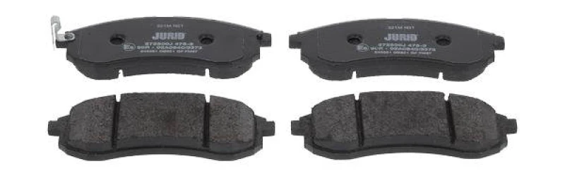 Image of JURID 572500J Brake pad set with acoustic wear warning, without accessories Brake Pad Set,disc brake (402)
