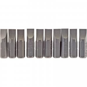 Image of Draper Slotted Screwdriver Bit 6.5mm 25mm Pack of 10