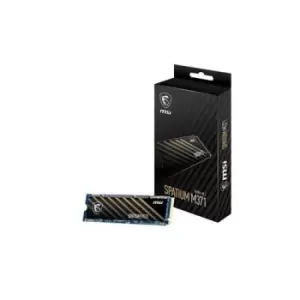 Image of MSI SPATIUM M371 NVME M.2 500GB internal solid state drive PCI Express 4.0 3D NAND