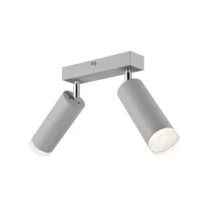 Image of Felix Adjustable Twin Spotlight Silver, 2x E27