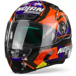 Image of Nolan X-803 RS Ultra Carbon 24 Stoner Carbon Black Fluo Red Blue L