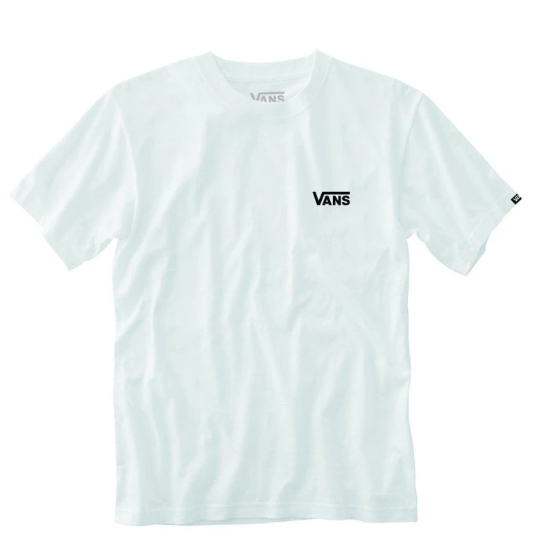 Image of Vans White Left Chest Logo T-Shirt White Male S 154407UK