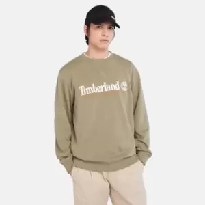 Image of Timberland Est. 1973 Crewneck Sweatshirt For Men In Green Green, Size M