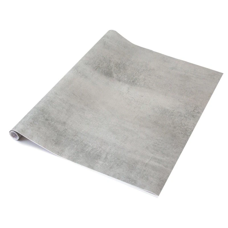 Image of D-C-Fix Concrete Grey Self Adhesive Vinyl Wrap Film For Kitchen Worktops And Furniture 2.1M(L) 90Cm(W)