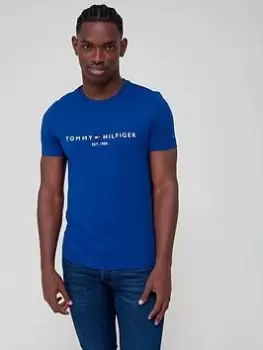 Image of Tommy Hilfiger Tommy Logo T-Shirt - Bold Blue, Bold Blue, Size 2XL, Men