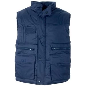 image of Body Warmer Small Polyester with Padding and Multi Pockets Navy