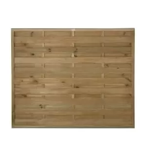 image of Forest Garden Pressure Treated Horizontal Hit & Miss Fence Panel - 1800 x 1500mm - 6 x 5ft - Pack of 3