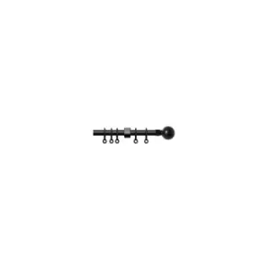 Image of Exenteable Metal Curtain Pole 13-16mm150cm - 280cm Black Ball