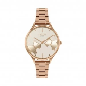 image of Radley London Ladies Rose Gold Kissing Dogs Bracelet Watch