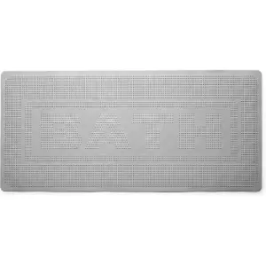 image of 'Bath' Rubber Bath Mat Grey 34 x 74cm - Croydex