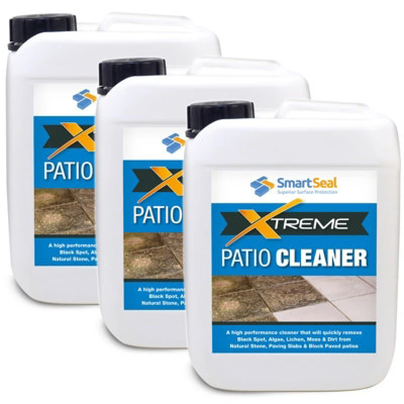 Image of Smartseal - Patio Cleaner Xtreme, Black Spot Patio Cleaner, Dirt And Algae Killer - Block Paving, Natural Stone Cleaner, 3 X 5L