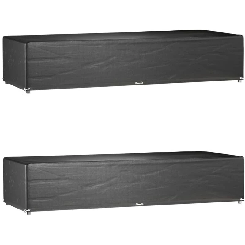 Image of VIDAXL Vidaxl - Sunlounger Covers 2 pcs 12 Eyelets 205x75x40cm Polyethylene 8720845747558