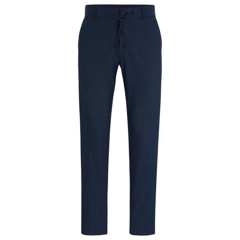 Image of Boss Mens P Genius Rdspck Straight Leg Trousers Dark Blue male 28W R