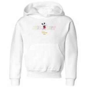 Disney Mickey Mouse Disney Wording Kids Hoodie - White - 9-10 Years