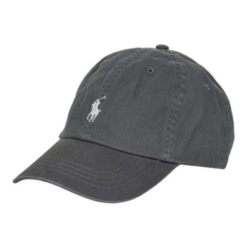 Image of Polo Ralph Lauren Cotton Chinos Baseball Cap Charcoal Women ONE SIZE