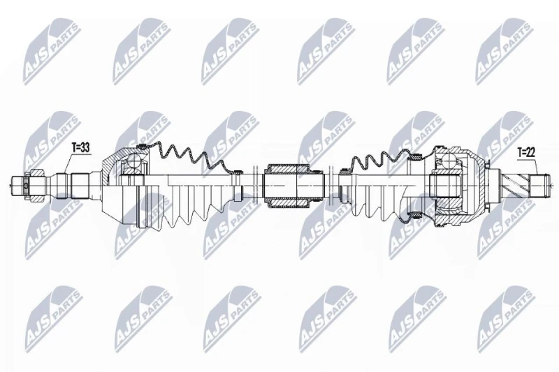Image of NTY NPW-PL-125 Drive shaft Front Axle Right Drive Shaft (13)