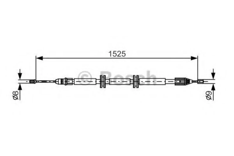 Image of Handbrake cable Bosch 1 987 482 142