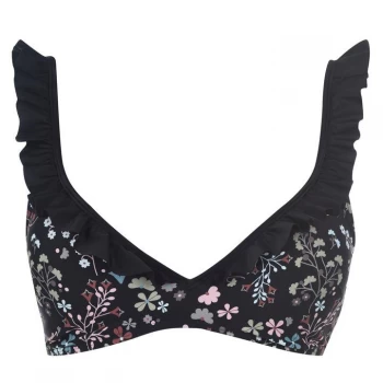Image of Ted Baker Hazel Ruffle Bikini Top - Black